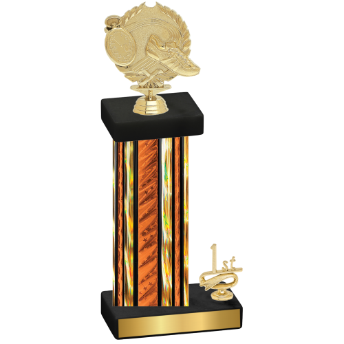 Accented Single Orange Glacier First Place Running Trophy