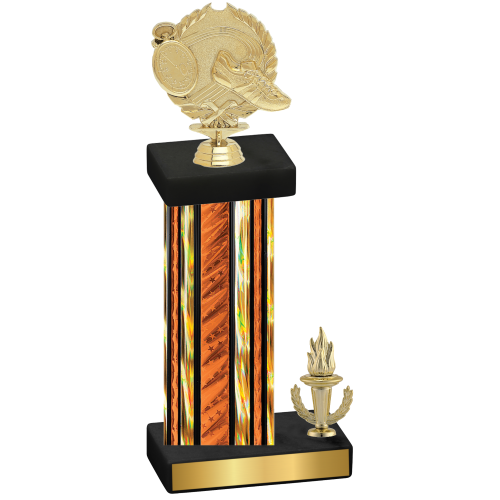 Accented Single Orange Glacier Victory Running Trophy