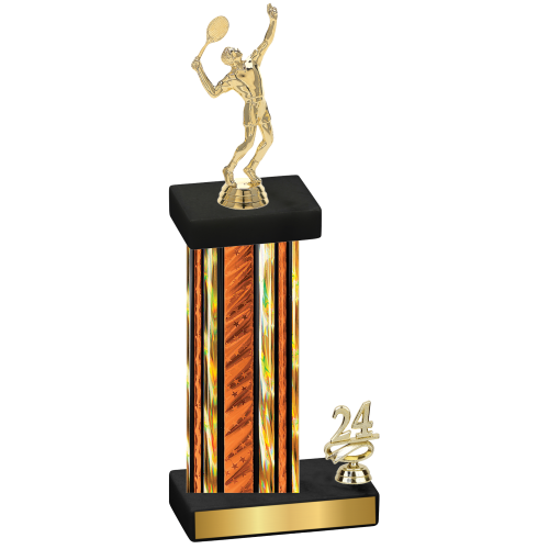 Accented Single Orange Glacier Year Tennis Trophy