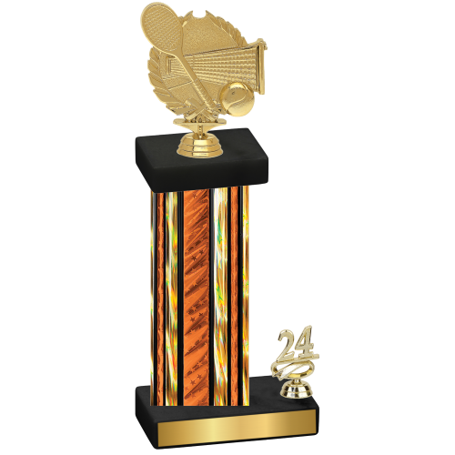 Accented Single Orange Glacier Year Tennis Trophy