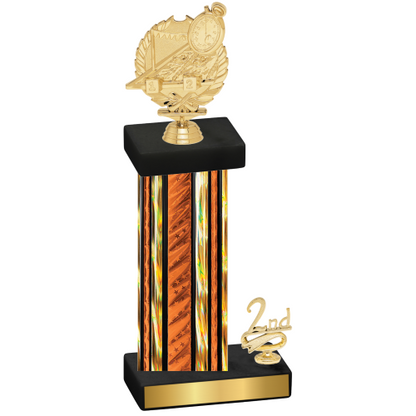 Accented Single Orange Glacier Second Place Swimming Trophy