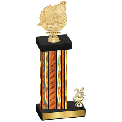 Accented Single Orange Glacier Year Swimming Trophy