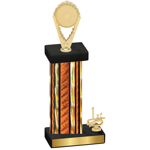 Accented Single Orange Glacier First Place Insert Trophy