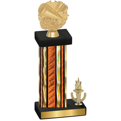 Accented Single Orange Glacier Victory Cheerleading Trophy