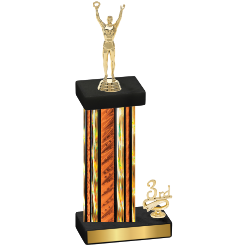 Accented Single Orange Glacier Third Place Victory Trophy