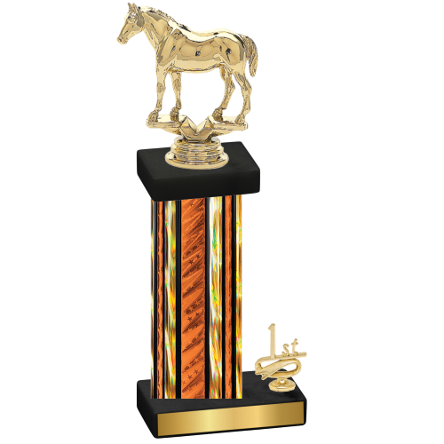 Accented Single Orange Glacier First Place Horses Trophy