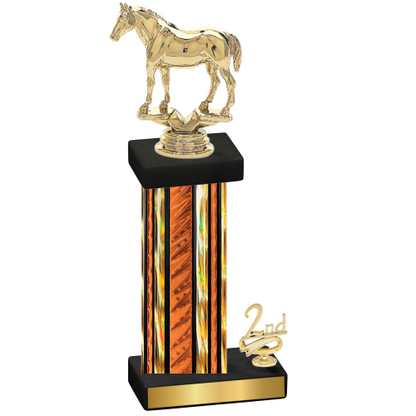 Accented Single Orange Glacier Second Place Horses Trophy