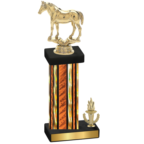 Accented Single Orange Glacier Victory Horses Trophy