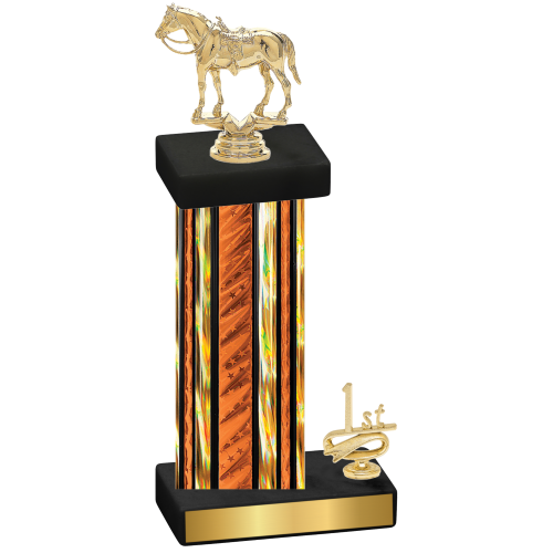 Accented Single Orange Glacier First Place Horses Trophy