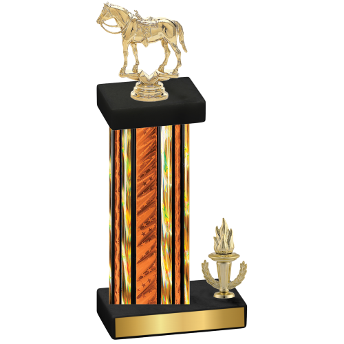 Accented Single Orange Glacier Victory Horses Trophy