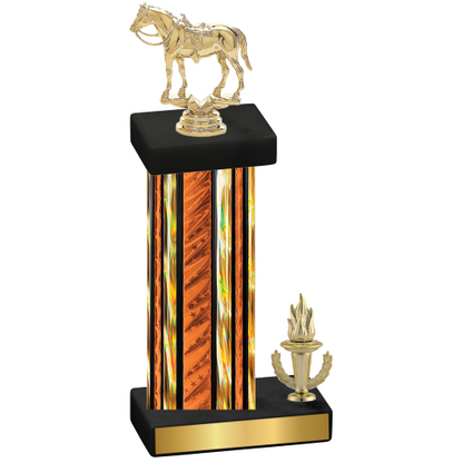 Accented Single Orange Glacier Victory Horses Trophy