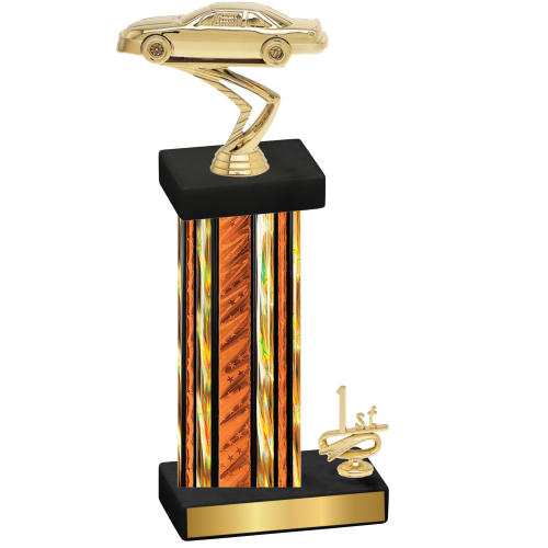 Accented Single Orange Glacier First Place Cars Trophy