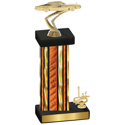 Accented Single Orange Glacier First Place Cars Trophy