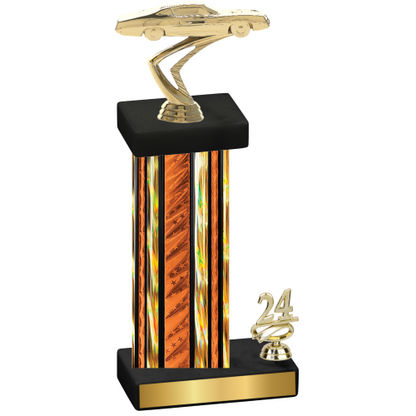 Accented Single Orange Glacier Year Cars Trophy