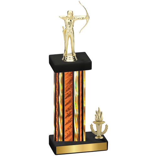 Accented Single Orange Glacier Victory Archery Trophy