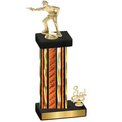 Accented Single Orange Glacier Third Place Shooter Trophy