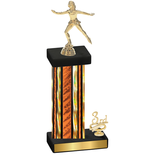Accented Single Orange Glacier Third Place Skater Trophy