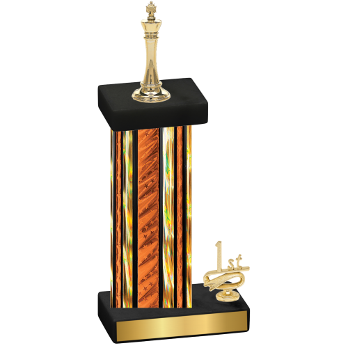 Accented Single Orange Glacier First Place Chess Trophy