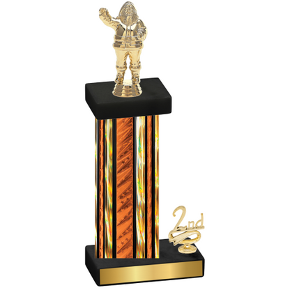 Accented Single Orange Glacier Second Place Holiday Trophy