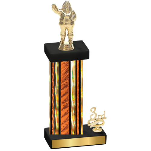 Accented Single Orange Glacier Third Place Holiday Trophy