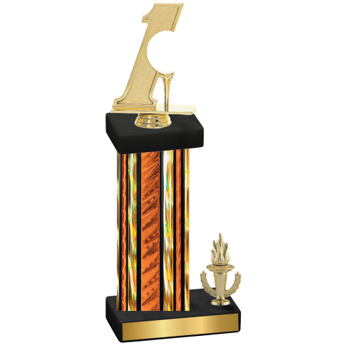 Accented Single Orange Glacier Victory Golf Trophy