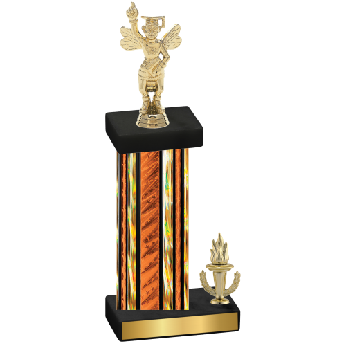 Accented Single Orange Glacier Victory Academics Trophy