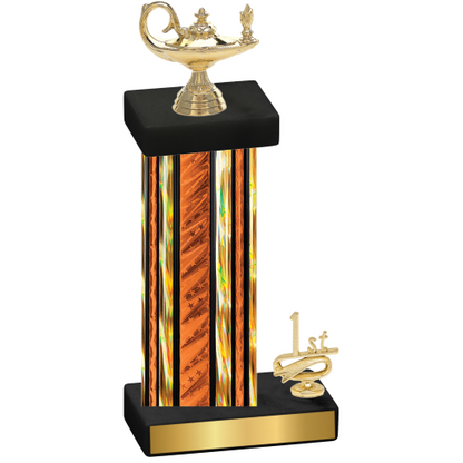 Accented Single Orange Glacier First Place Academics Trophy