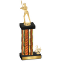 Accented Single Orange Glacier Third Place Softball Trophy
