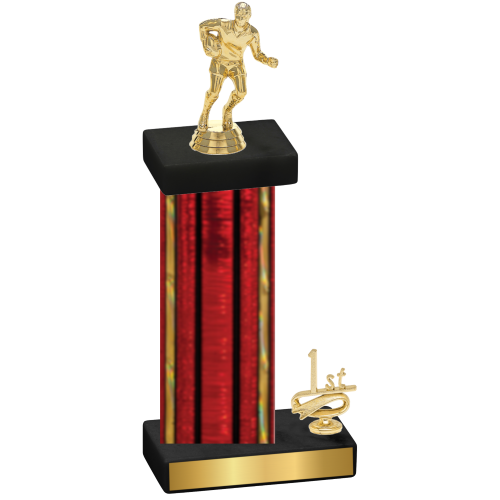 Accented Single Red Glacier First Place Rugby Trophy