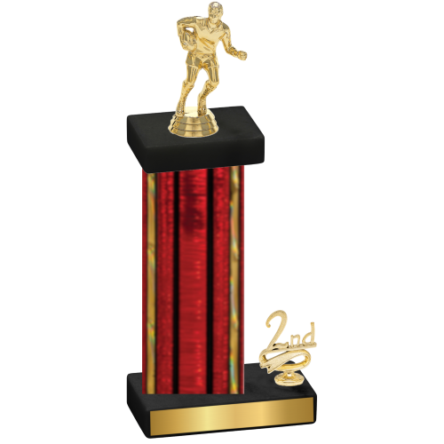 Accented Single Red Glacier Second Place Rugby Trophy