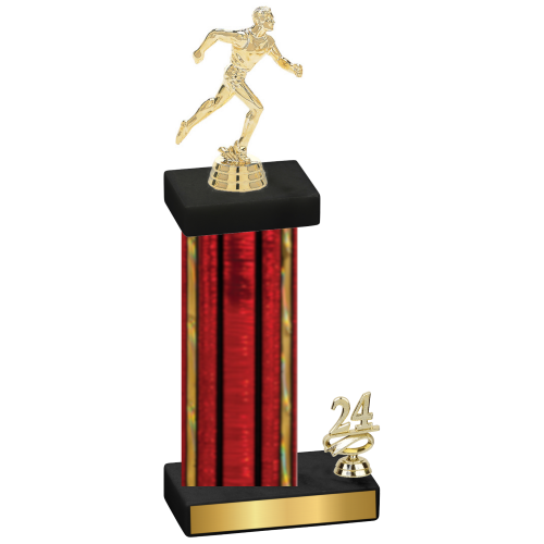 Accented Single Red Glacier Year Running Trophy