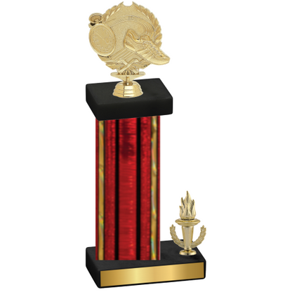 Accented Single Red Glacier Victory Running Trophy