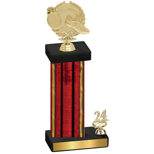 Accented Single Red Glacier Year Running Trophy