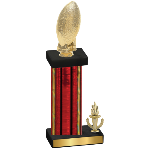Accented Single Red Glacier Victory Football Trophy