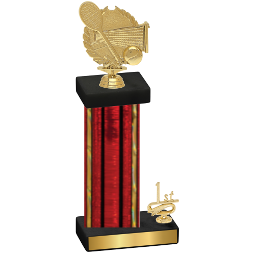 Accented Single Red Glacier First Place Tennis Trophy