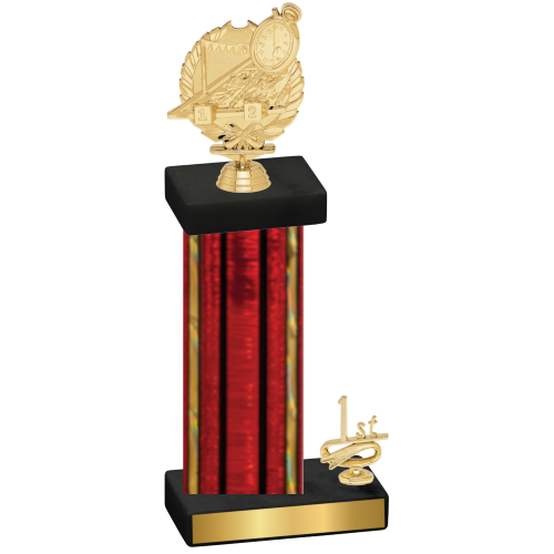 Accented Single Red Glacier First Place Swimming Trophy