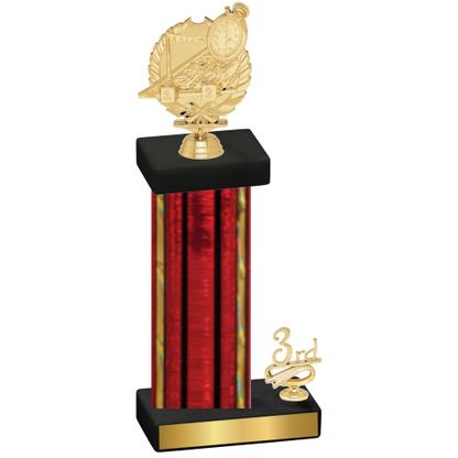 Accented Single Red Glacier Third Place Swimming Trophy