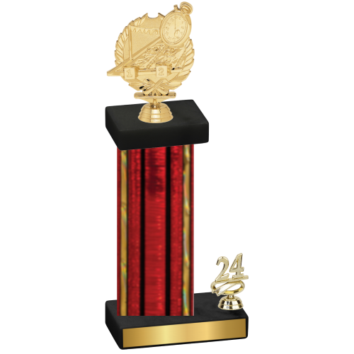 Accented Single Red Glacier Year Swimming Trophy