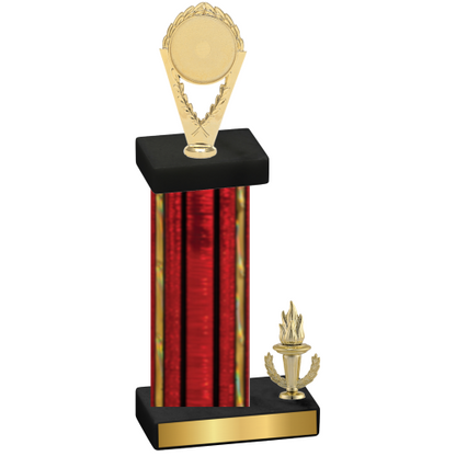 Accented Single Red Glacier Victory Insert Trophy