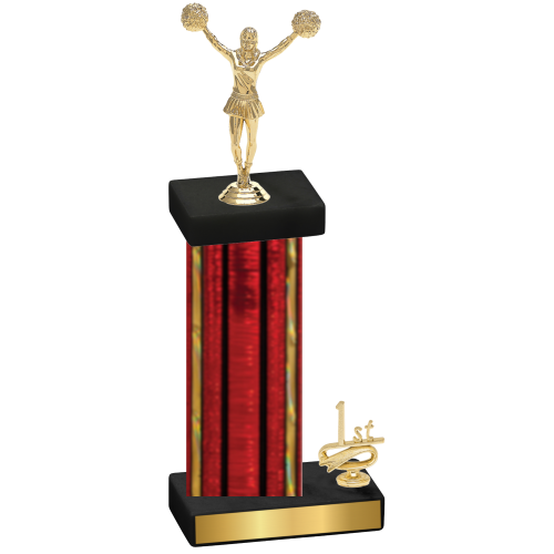 Accented Single Red Glacier First Place Cheerleading Trophy