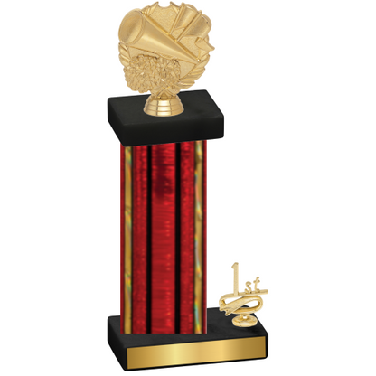 Accented Single Red Glacier First Place Cheerleading Trophy