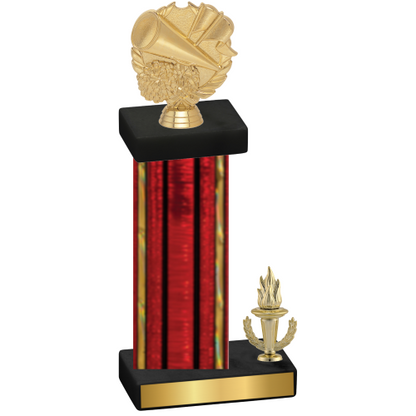 Accented Single Red Glacier Victory Cheerleading Trophy