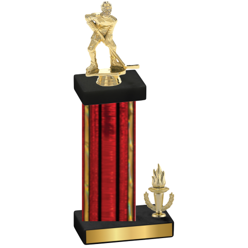 Accented Single Red Glacier Victory Hockey Trophy