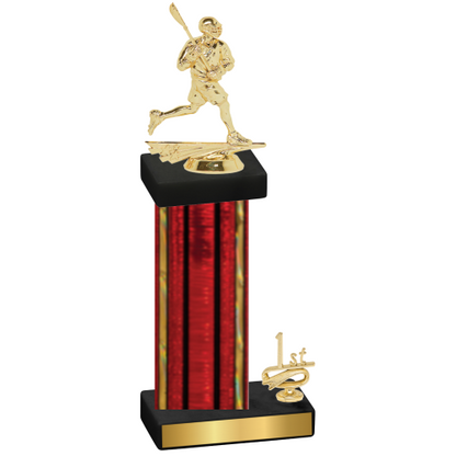 Accented Single Red Glacier First Place Lacrosse Trophy