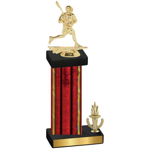 Accented Single Red Glacier Victory Lacrosse Trophy