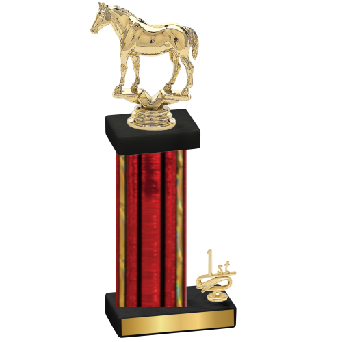 Accented Single Red Glacier First Place Horses Trophy