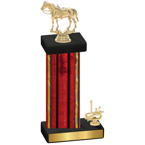 Accented Single Red Glacier First Place Horses Trophy