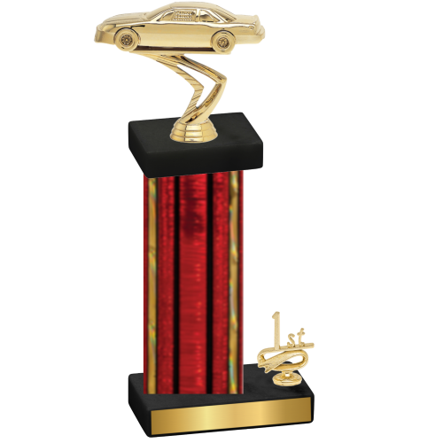 Accented Single Red Glacier First Place Cars Trophy