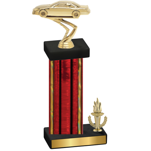 Accented Single Red Glacier Victory Cars Trophy