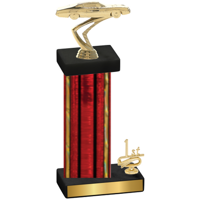 Accented Single Red Glacier First Place Cars Trophy